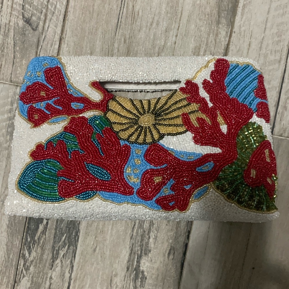 Tiana NY under the sea beautifully beaded clutch.